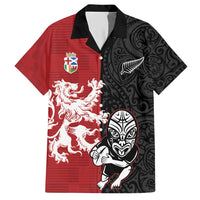 Custom British Lions New Zealand Hawaiian Shirt Unique Style LT18 Red - Polynesian Pride
