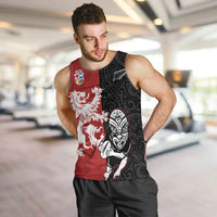 Custom British Lions New Zealand Men Tank Top Unique Style LT18 Red - Polynesian Pride