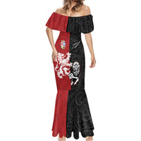 Custom British Lions New Zealand Mermaid Dress Unique Style - Polynesian Pride