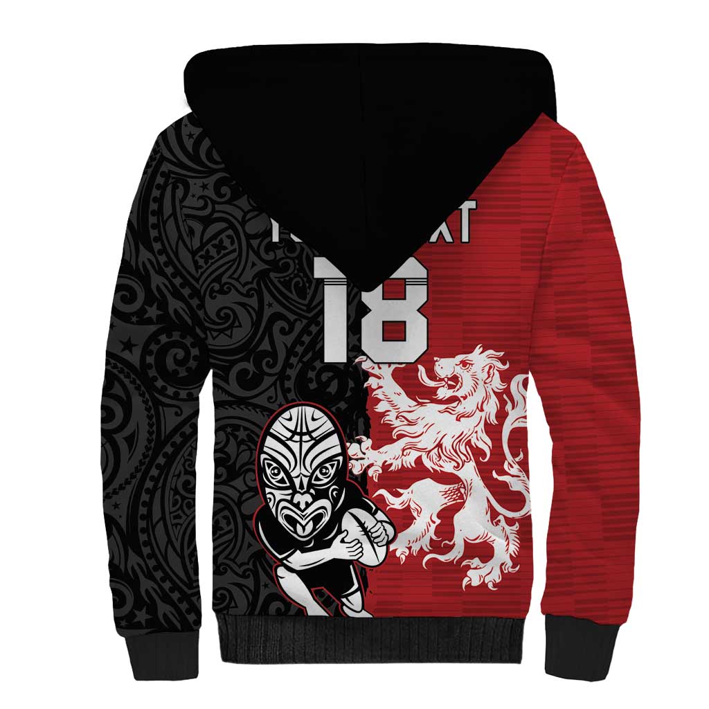 Custom British Lions New Zealand Sherpa Hoodie Unique Style LT18 - Polynesian Pride