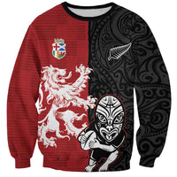 Custom British Lions New Zealand Sweatshirt Unique Style LT18 Unisex Red - Polynesian Pride