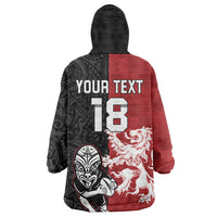 Custom British Lions New Zealand Wearable Blanket Hoodie Unique Style LT18 - Polynesian Pride