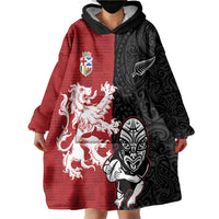 Custom British Lions New Zealand Wearable Blanket Hoodie Unique Style LT18 - Polynesian Pride