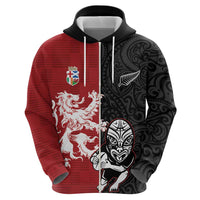 Custom British Lions New Zealand Zip Hoodie Unique Style LT18 - Polynesian Pride