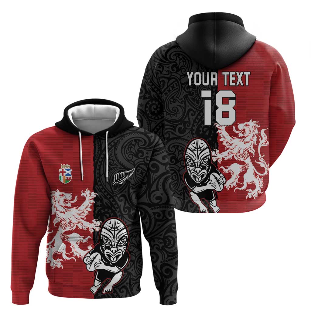 Custom British Lions New Zealand Zip Hoodie Unique Style LT18 - Polynesian Pride