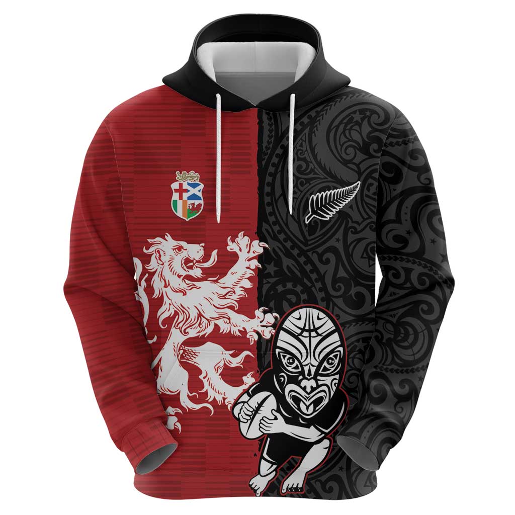 Custom British Lions New Zealand Zip Hoodie Unique Style LT18 - Polynesian Pride