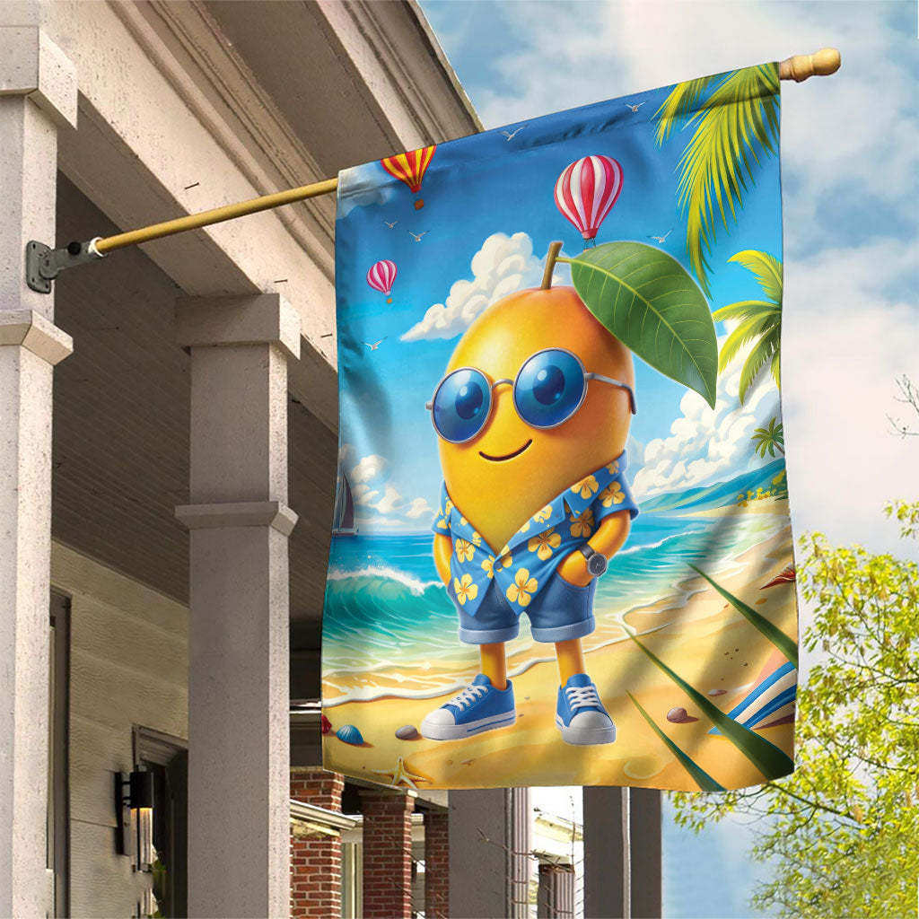 Funny Hawaii Mango Garden Flag Tropical Summer Beach Mascot Vacation
