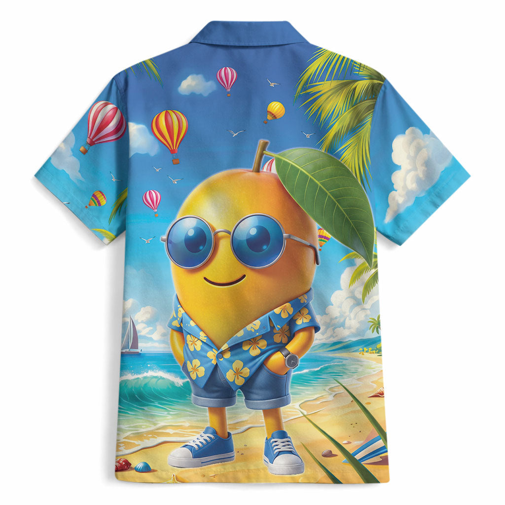 Funny Hawaii Mango Hawaiian Shirt Tropical Summer Beach Mascot Vacation