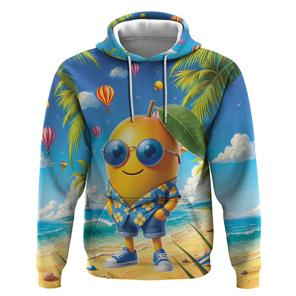 Funny Hawaii Mango Hoodie Tropical Summer Beach Mascot Vacation