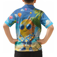 Funny Hawaii Mango Kid Hawaiian Shirt Tropical Summer Beach Mascot Vacation