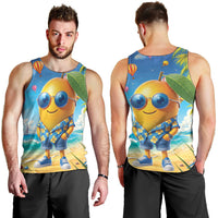 Funny Hawaii Mango Men Tank Top Tropical Summer Beach Mascot Vacation
