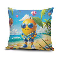 Funny Hawaii Mango Pillow Cover Tropical Summer Beach Mascot Vacation