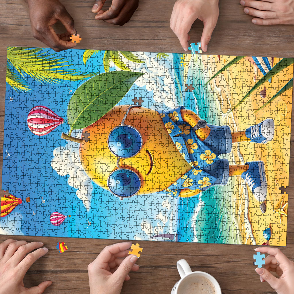 Funny Hawaii Mango Puzzle Tropical Summer Beach Mascot Vacation LT19 - Polynesian Pride