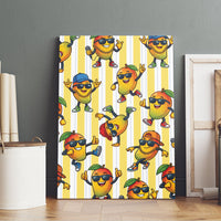 Funny Hawaii Mango Hip Hop Cartoon Canvas Wall Art Summer Beach Party