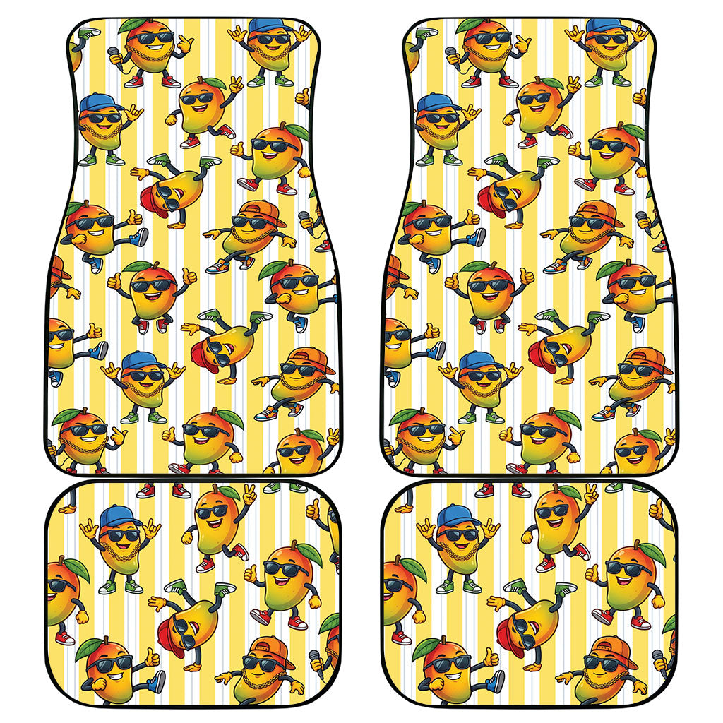 Funny Hawaii Mango Hip Hop Cartoon Car Mats Summer Beach Party