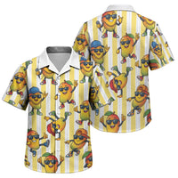 Funny Hawaii Mango Hip Hop Cartoon Family Matching Mermaid Dress and Hawaiian Shirt Summer Beach Party LT19 Son's Shirt Yellow - Polynesian Pride
