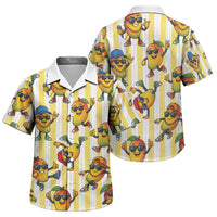 Funny Hawaii Mango Hip Hop Cartoon Family Matching Summer Maxi Dress and Hawaiian Shirt Summer Beach Party LT19 Son's Shirt Yellow - Polynesian Pride