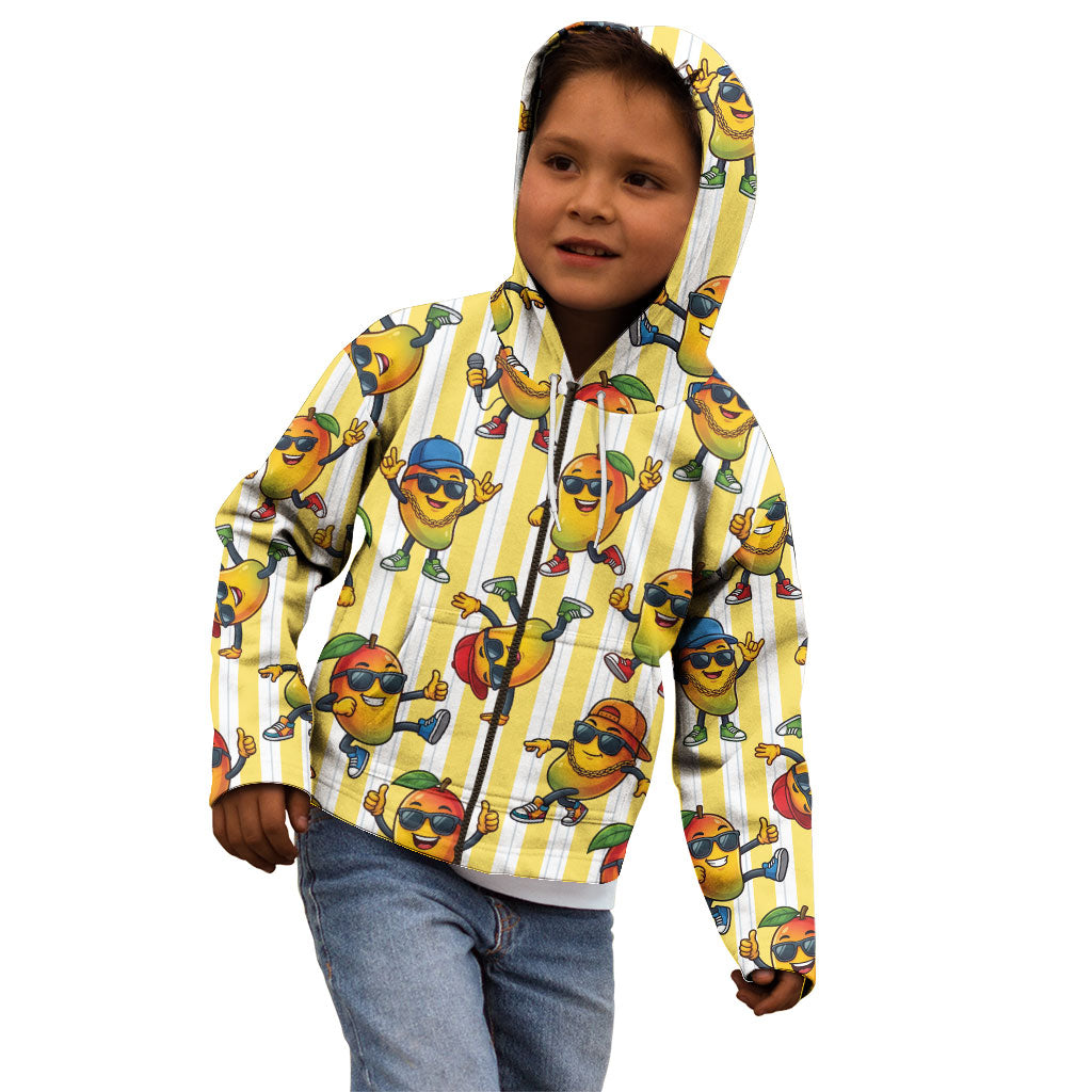 Funny Hawaii Mango Hip Hop Cartoon Kid Hoodie Summer Beach Party