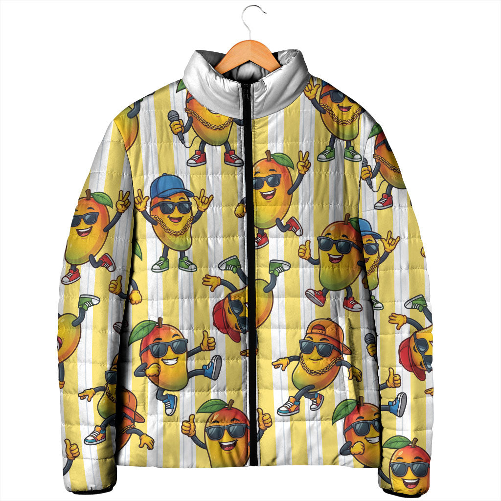 Funny Hawaii Mango Hip Hop Cartoon Padded Jacket Summer Beach Party