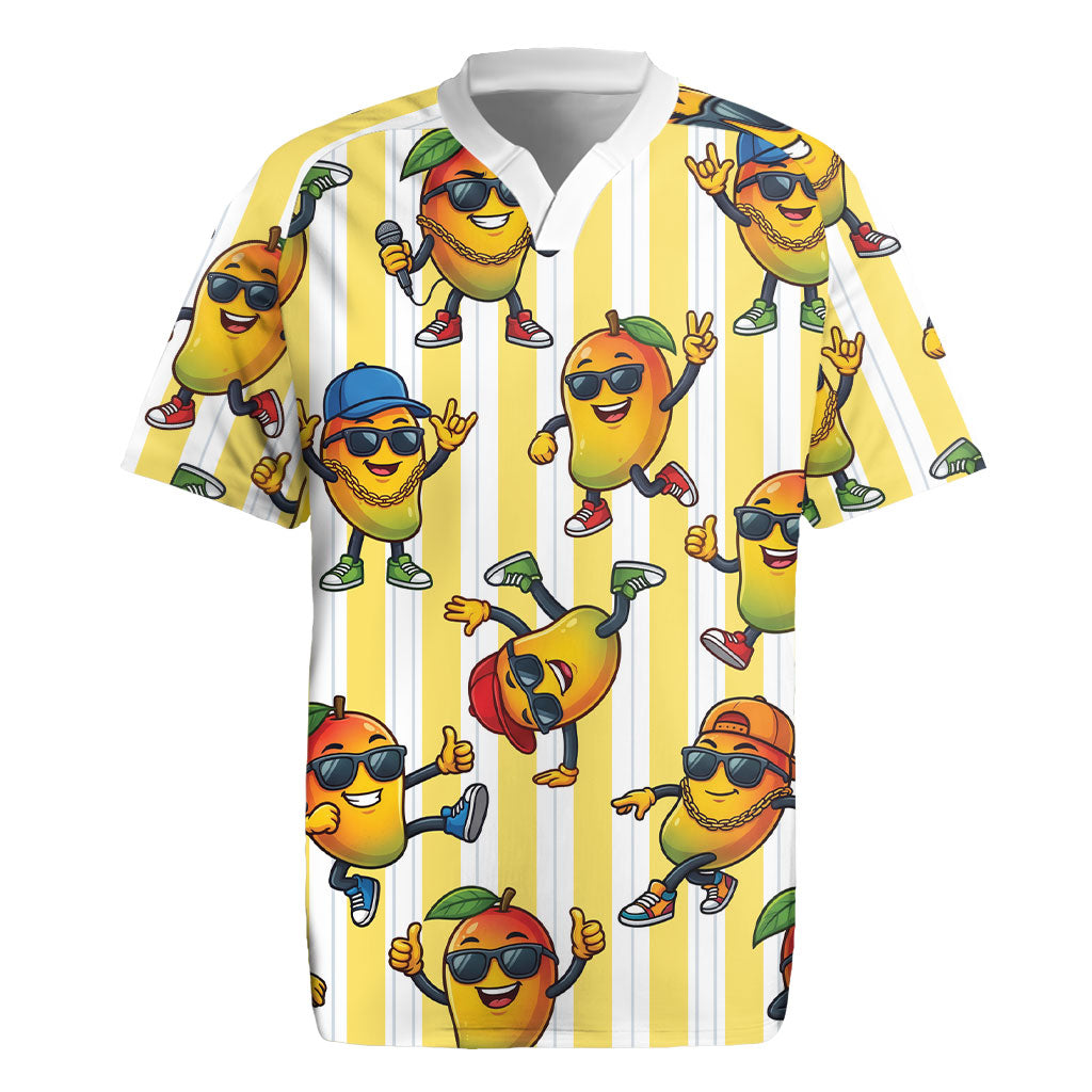 Funny Hawaii Mango Hip Hop Cartoon Rugby Jersey Summer Beach Party