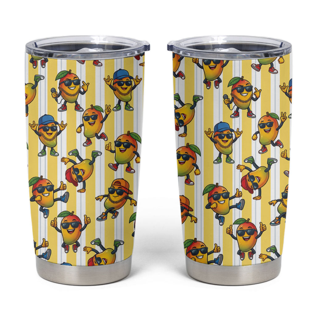 Funny Hawaii Mango Hip Hop Cartoon Tumbler Cup Summer Beach Party