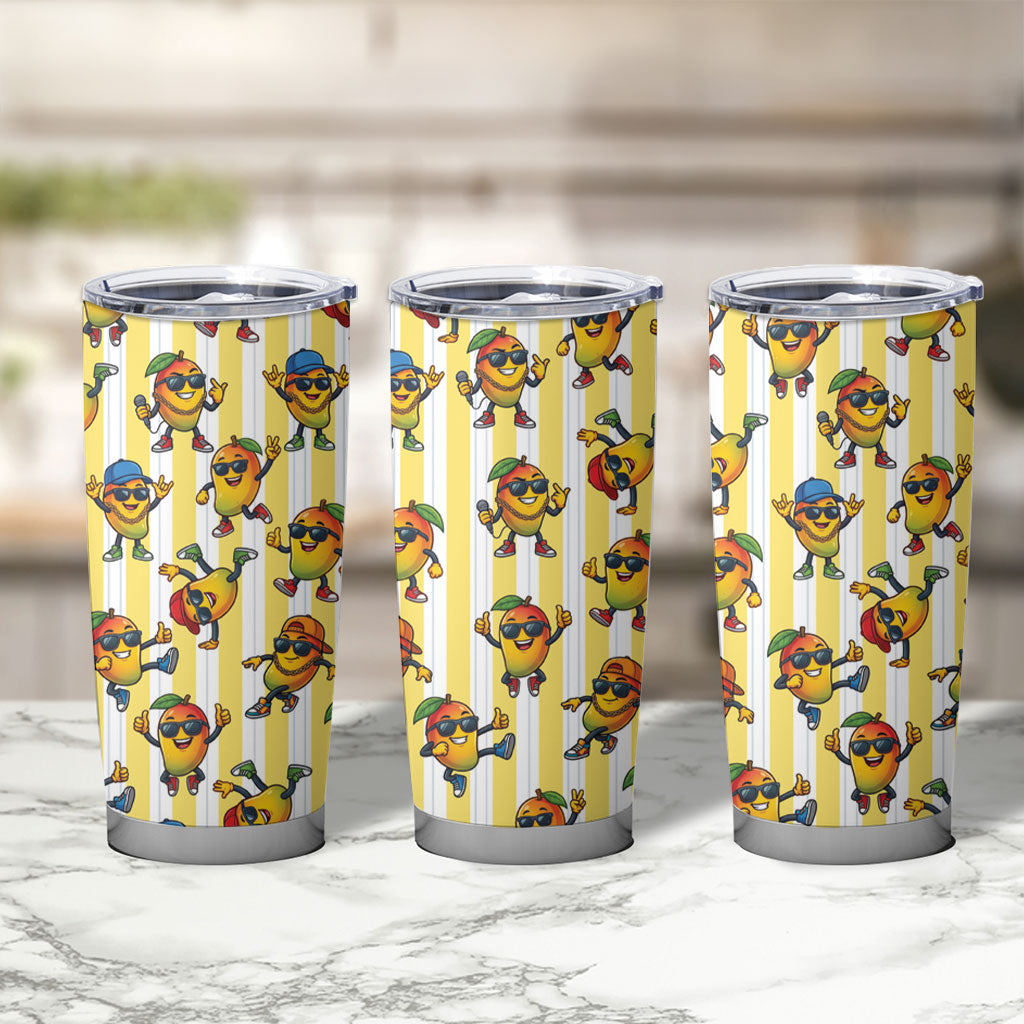 Funny Hawaii Mango Hip Hop Cartoon Tumbler Cup Summer Beach Party