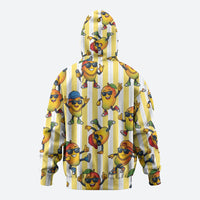 Funny Hawaii Mango Hip Hop Cartoon Zip Hoodie Summer Beach Party