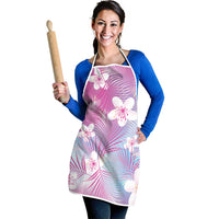 Pink Aloha Hawaiian Apron Tropical Flower Palm Leaf Pattern LT19 - Polynesian Pride