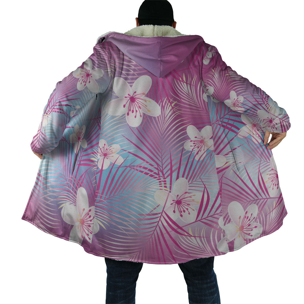 Pink Aloha Hawaiian Cloak Tropical Flower Palm Leaf Pattern LT19 - Polynesian Pride