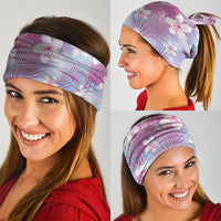 Pink Aloha Hawaiian Neck Gaiter Tropical Flower Palm Leaf Pattern LT19 - Polynesian Pride