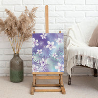 Purple Aloha Hawaiian Canvas Wall Art Tropical Flower Palm Leaf Pattern LT19 - Polynesian Pride