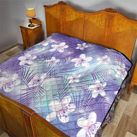 Purple Aloha Hawaiian Quilt Tropical Flower Palm Leaf Pattern LT19 - Polynesian Pride