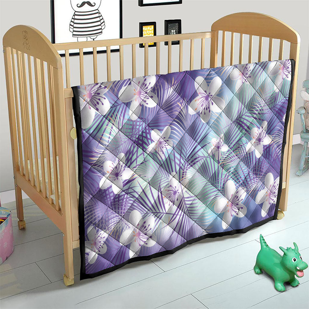 Purple Aloha Hawaiian Quilt Tropical Flower Palm Leaf Pattern LT19 - Polynesian Pride