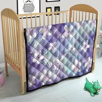 Purple Aloha Hawaiian Quilt Tropical Flower Palm Leaf Pattern LT19 - Polynesian Pride