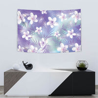 Purple Aloha Hawaiian Tapestry Tropical Flower Palm Leaf Pattern LT19 - Polynesian Pride