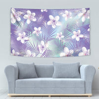 Purple Aloha Hawaiian Tapestry Tropical Flower Palm Leaf Pattern LT19 - Polynesian Pride