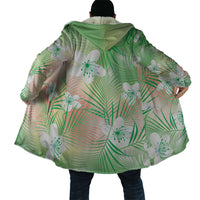 Green Aloha Hawaiian Cloak Tropical Flower Palm Leaf Pattern LT19 - Polynesian Pride