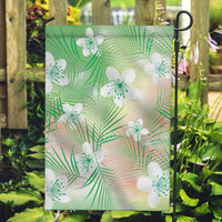 Green Aloha Hawaiian Garden Flag Tropical Flower Palm Leaf Pattern LT19 Garden Flag Green - Polynesian Pride