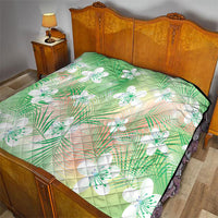 Green Aloha Hawaiian Quilt Tropical Flower Palm Leaf Pattern LT19 - Polynesian Pride