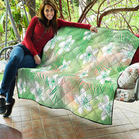 Green Aloha Hawaiian Quilt Tropical Flower Palm Leaf Pattern LT19 - Polynesian Pride