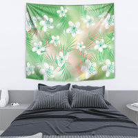 Green Aloha Hawaiian Tapestry Tropical Flower Palm Leaf Pattern LT19 - Polynesian Pride
