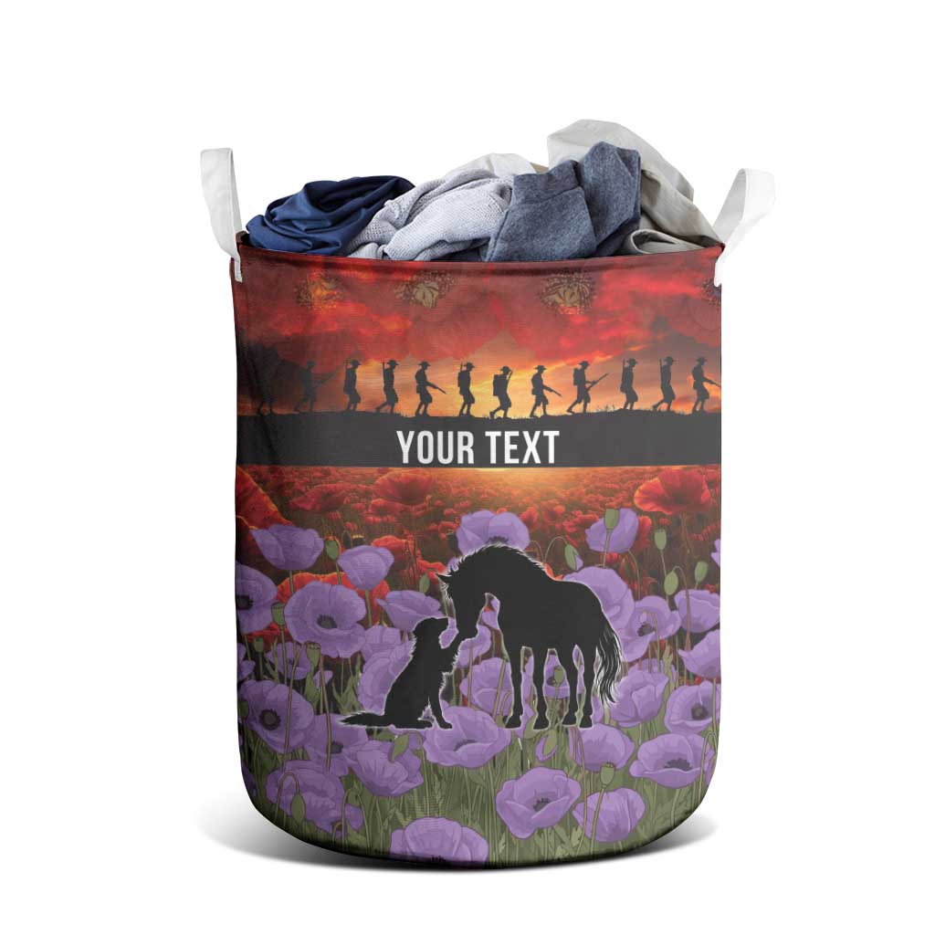 Personalised ANZAC Day Laundry Basket Remembering the Animals of War LT19 - Polynesian Pride