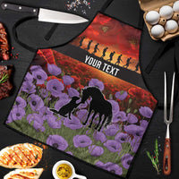 Personalised ANZAC Day Apron Remembering the Animals of War LT19 Purple - Polynesian Pride