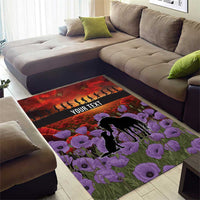 Personalised ANZAC Day Area Rug Remembering the Animals of War