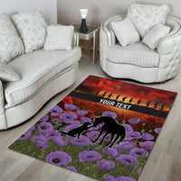 Personalised ANZAC Day Area Rug Remembering the Animals of War