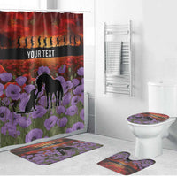Personalised ANZAC Day Bathroom Set Remembering the Animals of War LT19 Bathroom Set (4 pcs) Purple - Polynesian Pride