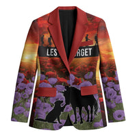 Personalised ANZAC Day Blazer Remembering the Animals of War LT19 Unisex Purple - Polynesian Pride