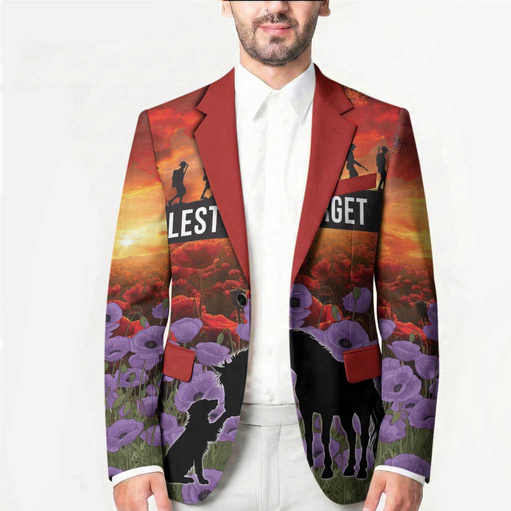 Personalised ANZAC Day Blazer Remembering the Animals of War LT19 - Polynesian Pride
