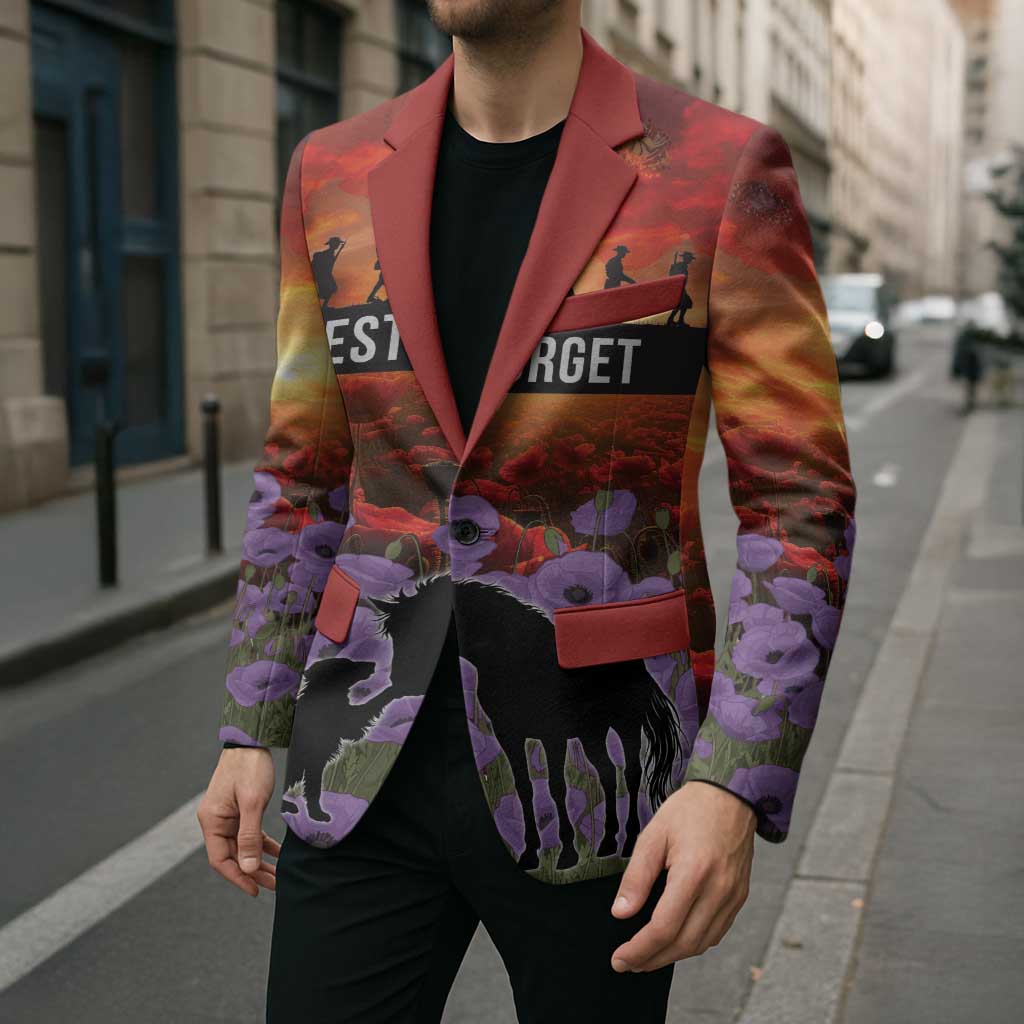 Personalised ANZAC Day Blazer Remembering the Animals of War LT19 - Polynesian Pride