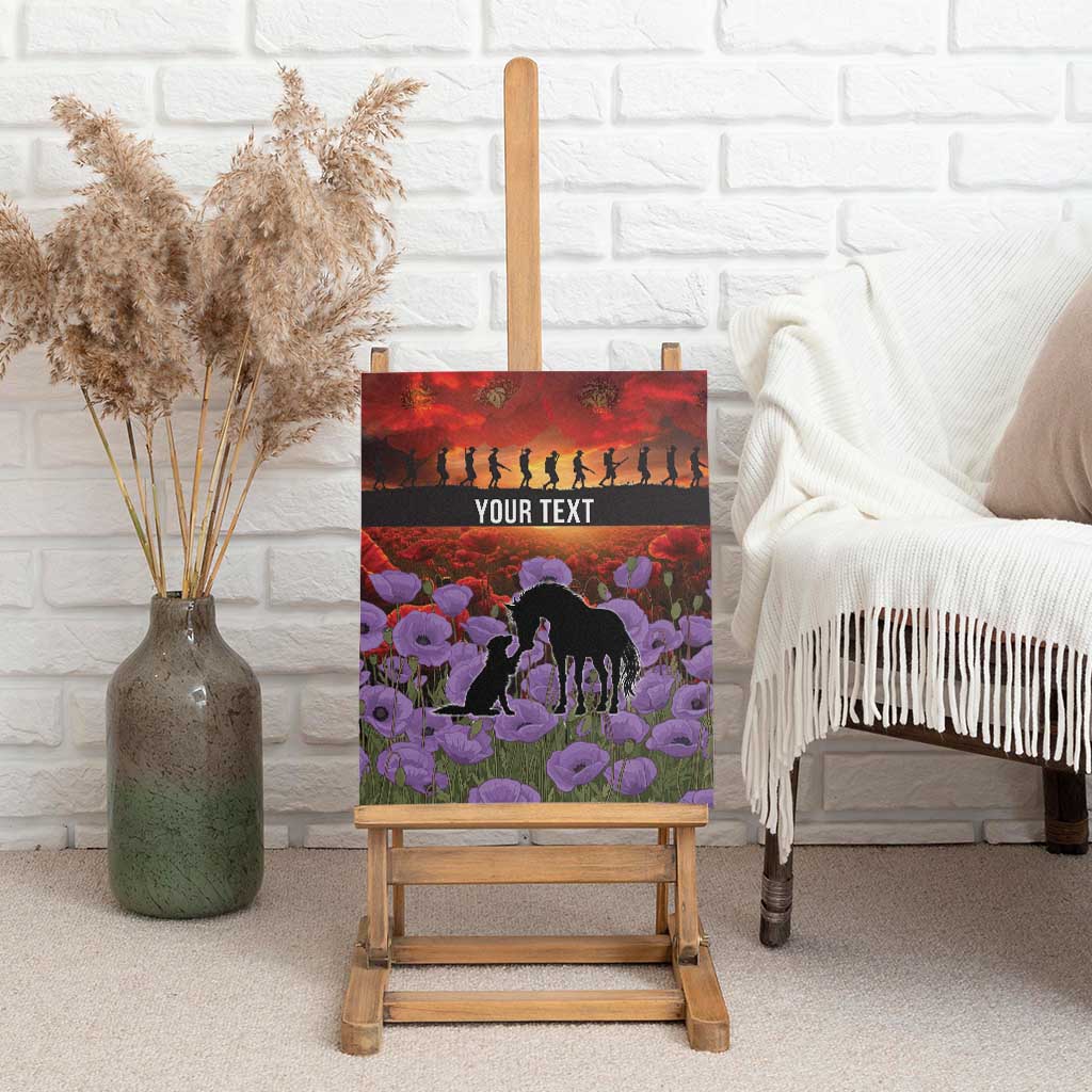 Personalised ANZAC Day Canvas Wall Art Remembering the Animals of War LT19 - Polynesian Pride